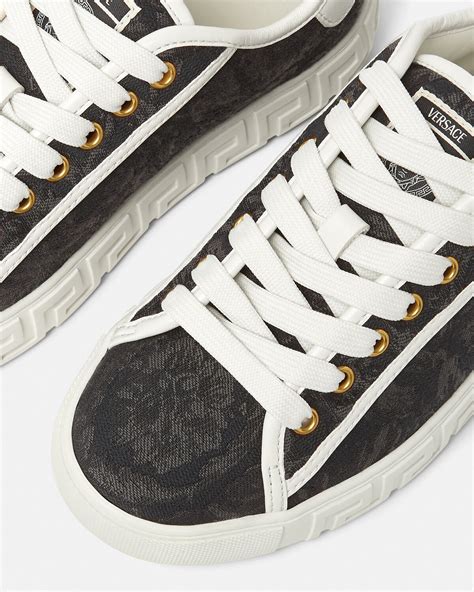 versace high top shoes|barocco high top greca sneakers.